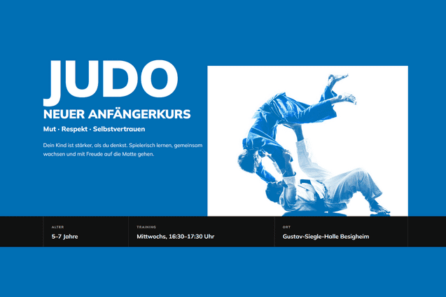 Judo Anfängerkurs für Kinder von 5-7 Jahre