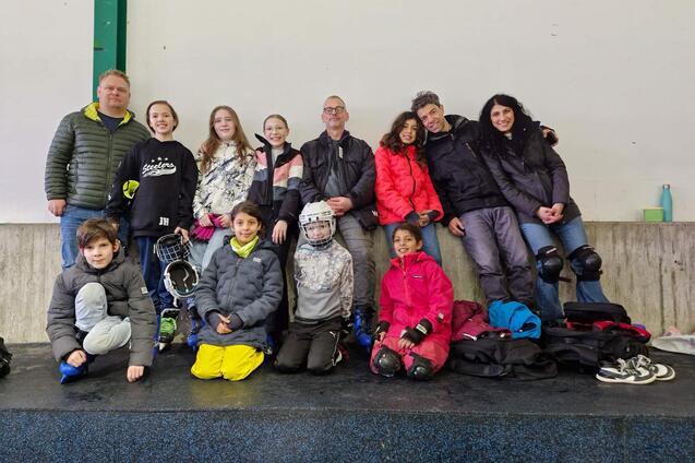 Judokas in der Eishalle