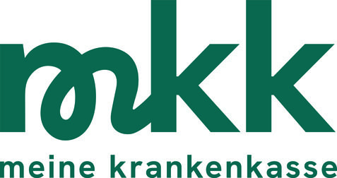 Logo der Krankenkasse mkk in grüner Schrift auf weißem Hintergrund, mit dem Slogan „meine krankenkasse“ darunter.